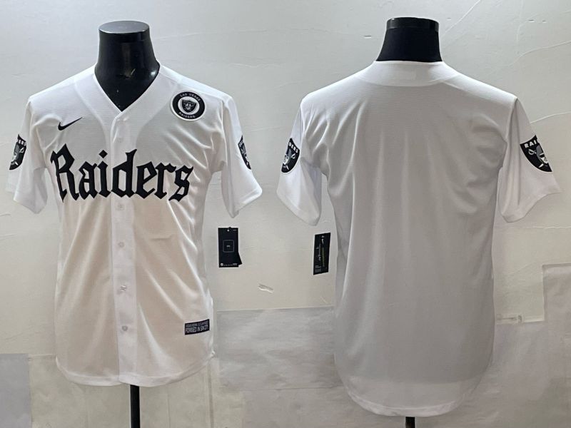 Men 2025 Oakland Raiders Blank white 6th generation Joint Name Nike Limited NFL Jersey style 04->oakland raiders->NFL Jersey